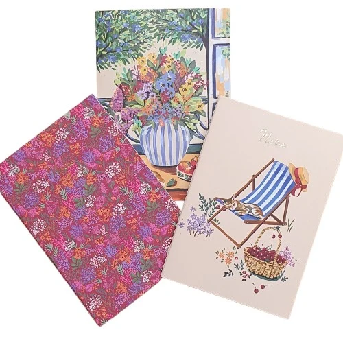 Set de 3 carnets A6 - Transats et printemps