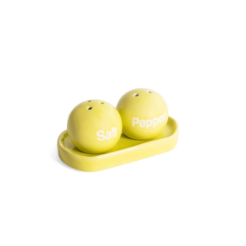 Salière & poivrière Ping-Pong - vert citron