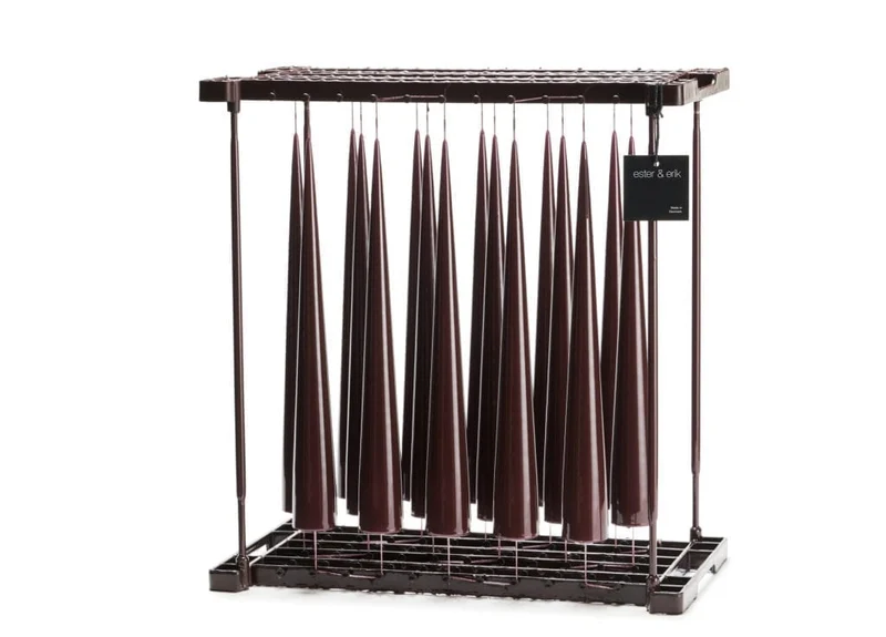 Chandelle CÔNE Ester & Erik - 25 cm et 48 cm - 50 Aubergine