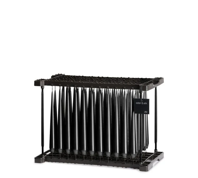 Chandelle TAPER Ester & Erik - 42 cm - 75 Noir Brut (ensemble de 2)