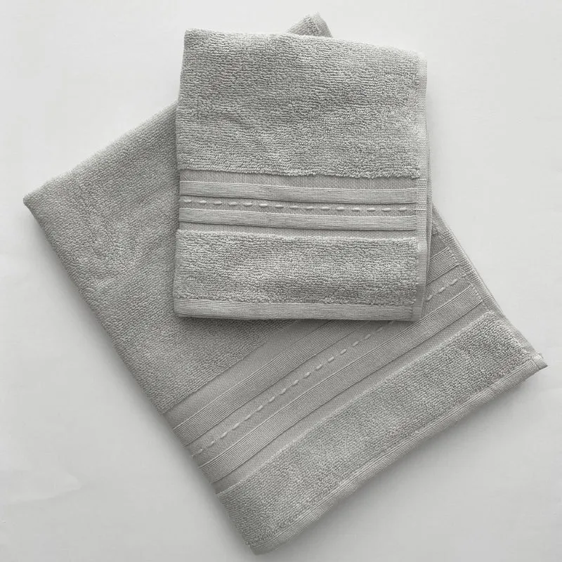 Asciugamano con Ospite in Spugna Trendy Carrara Fyber Tinta Unita