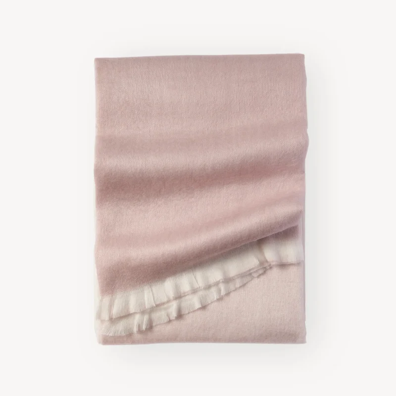 Jeté OMBRE en alpaga - Kiss (rose)