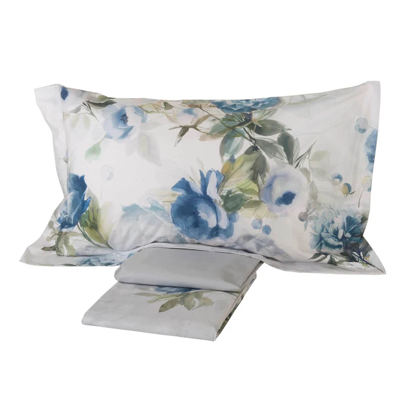 Completo Lenzuola in Percalle Moon-peony Mirabello Floreale