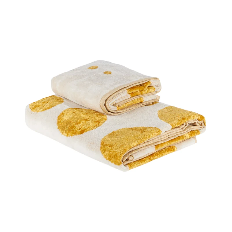 Asciugamano con Ospite gold bubbles Moderno in Spugna 500 gr/mq