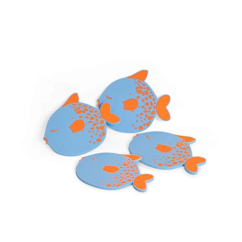Set de 4 dessous de verre poisson