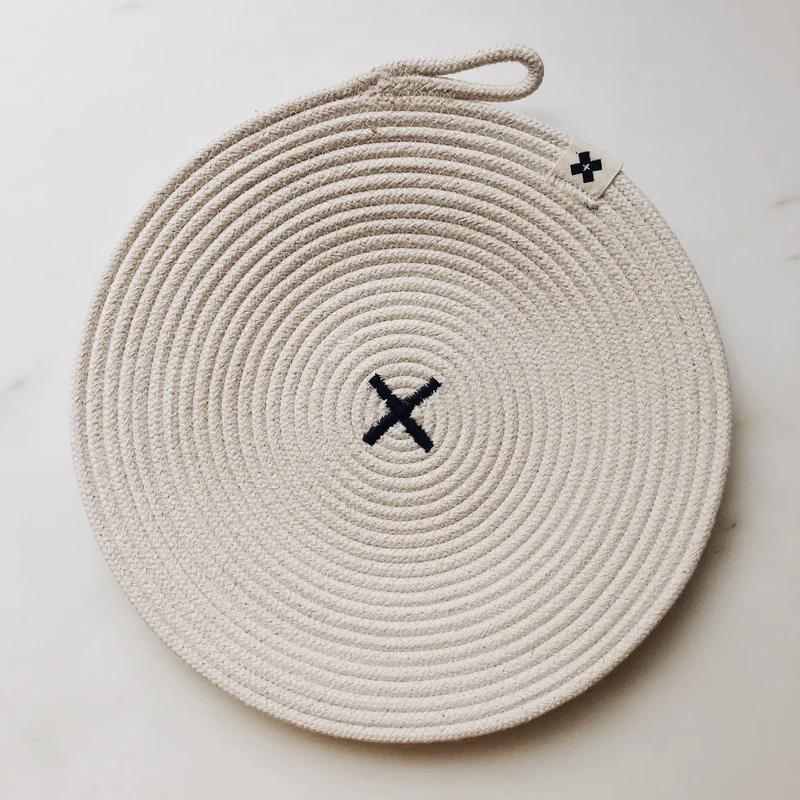 Sous-Plat en corde X NOIR