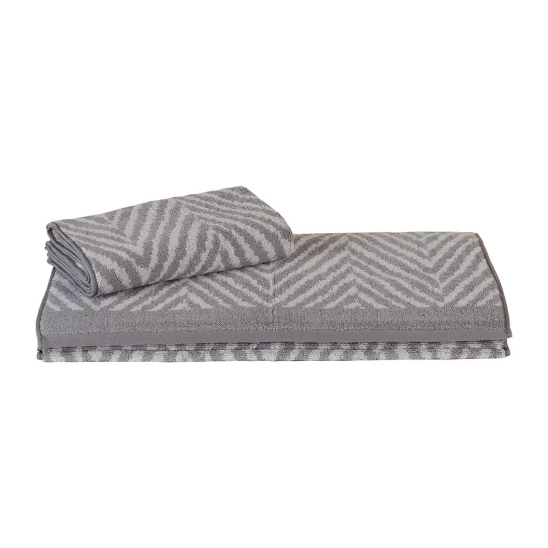 Asciugamano con Ospite chevron Moderno in Cotone 550 gr/mq