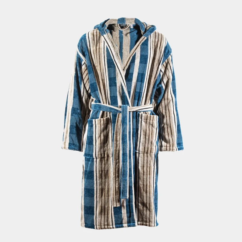 Accappatoio con Cappuccio madison avenue Moderno in Spugna 380 gr/mq