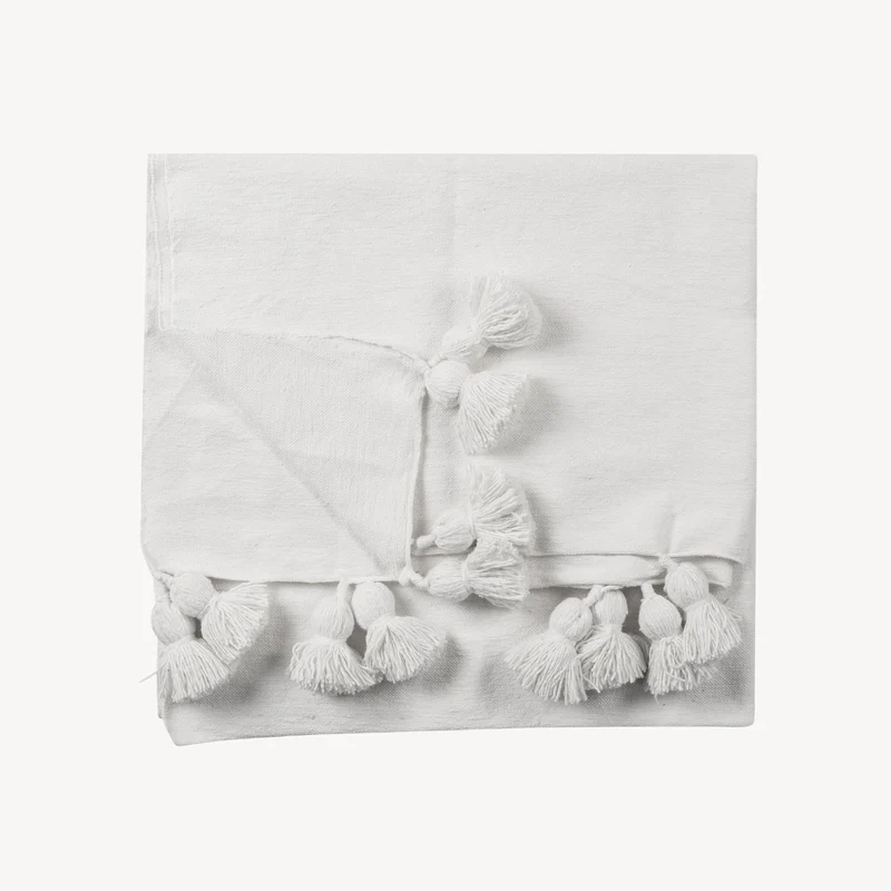 Couverture Marocaine à Pompons