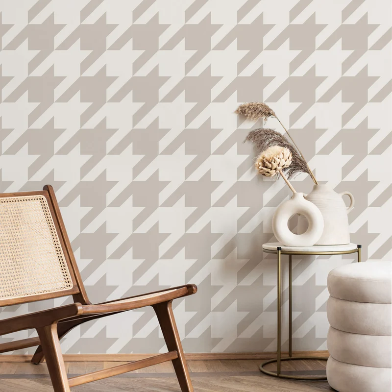 Murale de papier peint autocollant PIED-DE-POULE