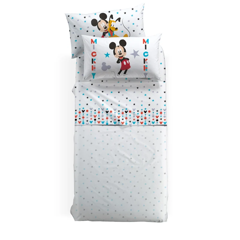Completo Lenzuola mickey stelle in Cotone
