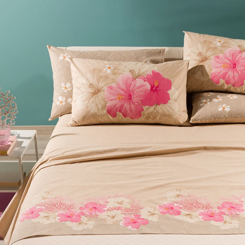 Completo Lenzuola polinesia Tropical in Cotone