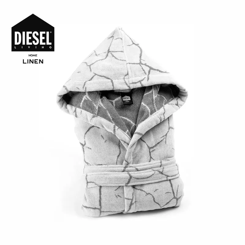 Accappatoio con Cappuccio crackle diesel Moderno in Cotone 410 gr/mq