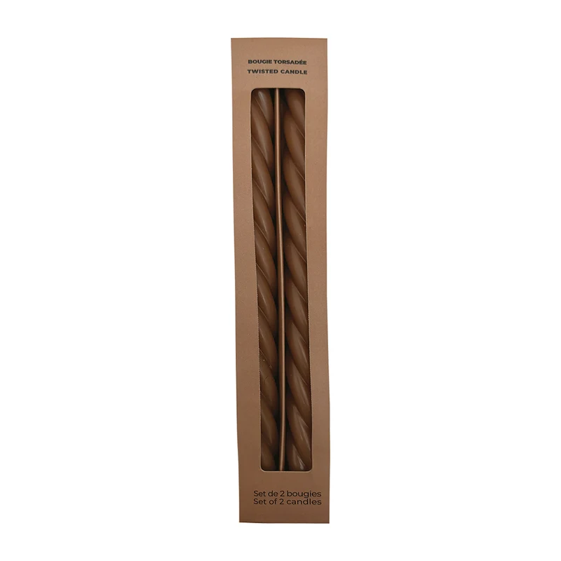 Bougies torsadées longues (set de 2)