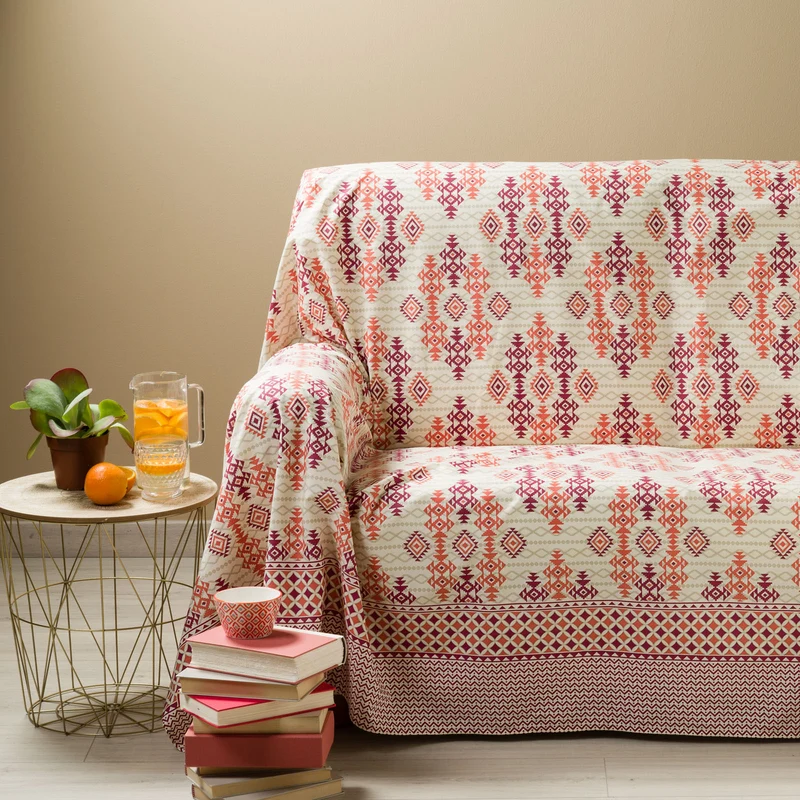 Telo arredo Copridivano Grandecor ikat Moderno in Cotone