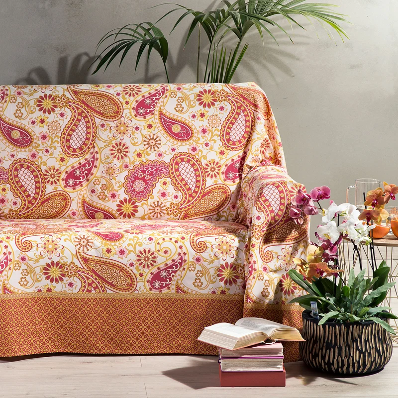 Telo arredo Copridivano Grandecor giava Moderno in Cotone