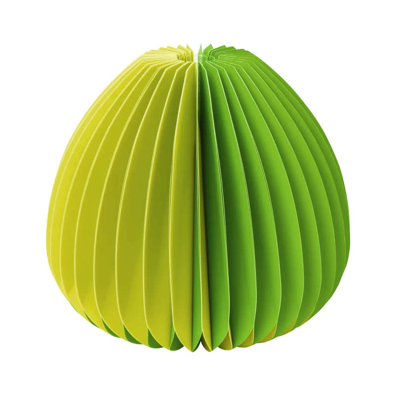 Vase en papier YUKI - vert