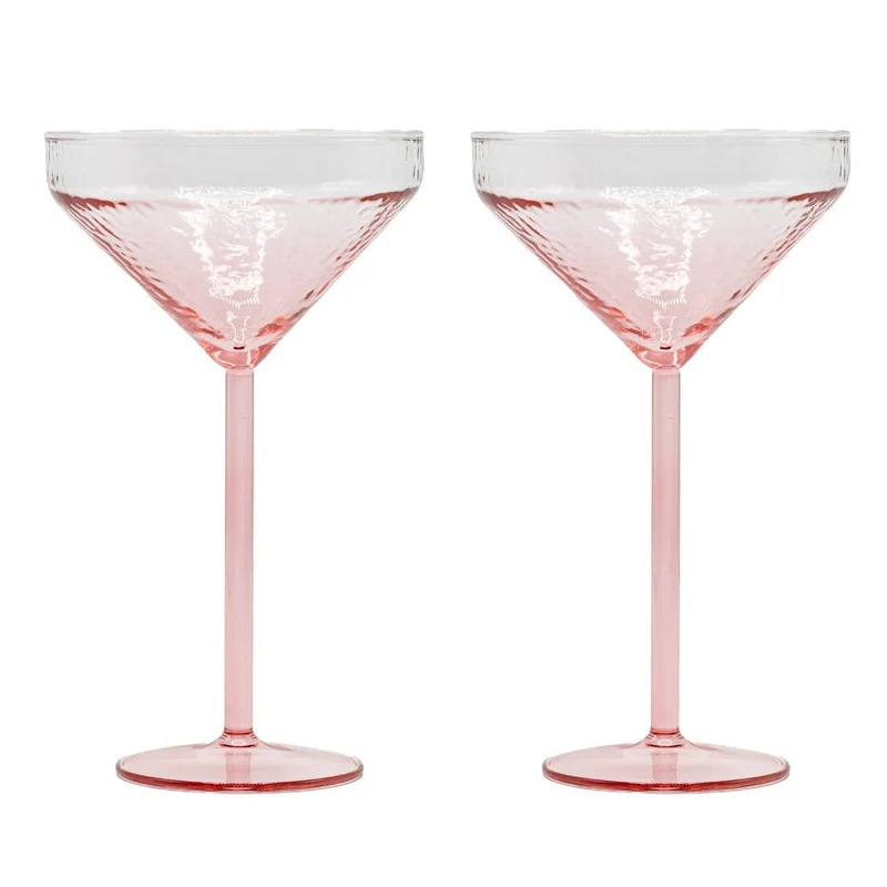 Lot de 2 verres à cocktail CLAUDE - rose