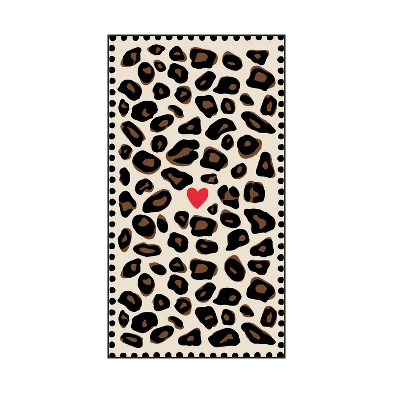 Serviettes en papier - léopard & coeur