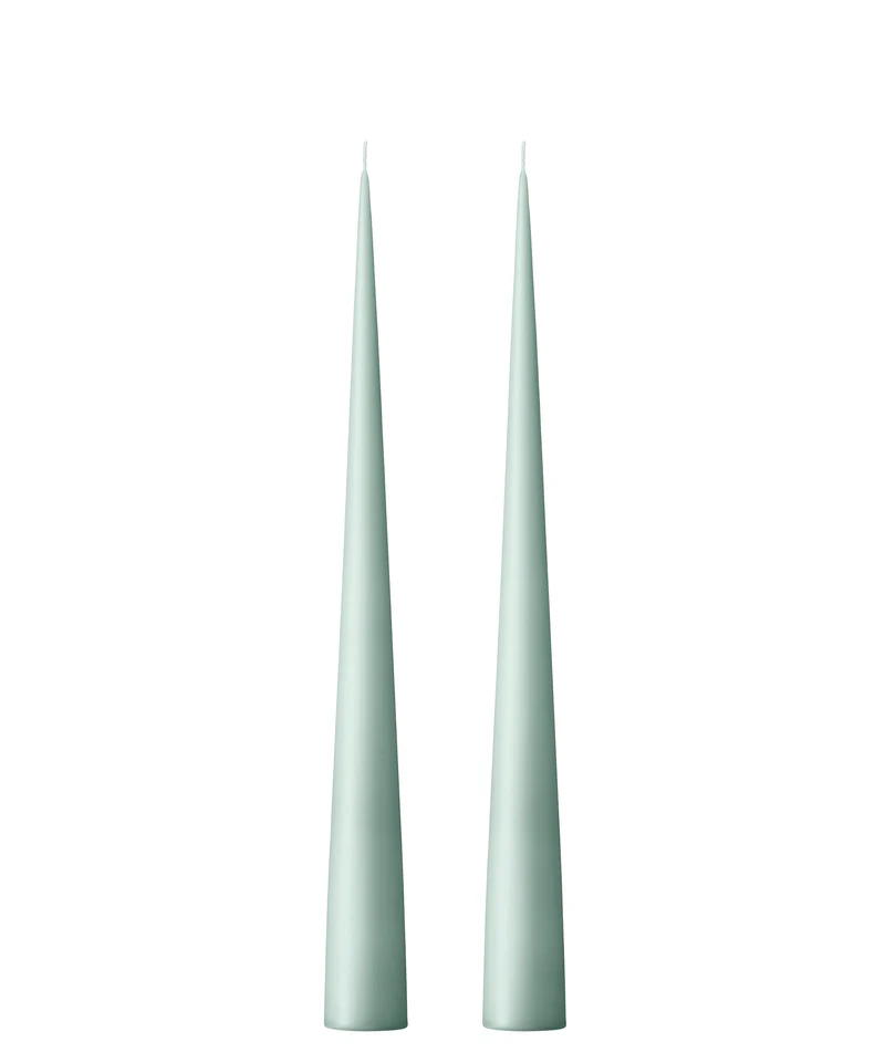 Bougies CONES - 37 cm - N°67 Jade stone