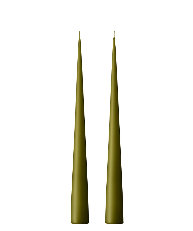 Bougie CONE - 37 cm - N°78 Olive glow