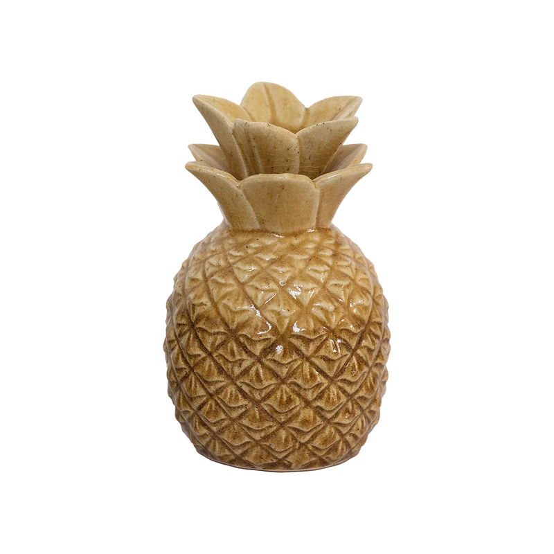 Vase ANANAS en céramique ocre