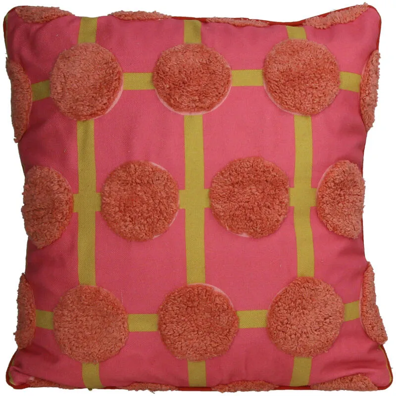 Coussin RETRO graphique - rose