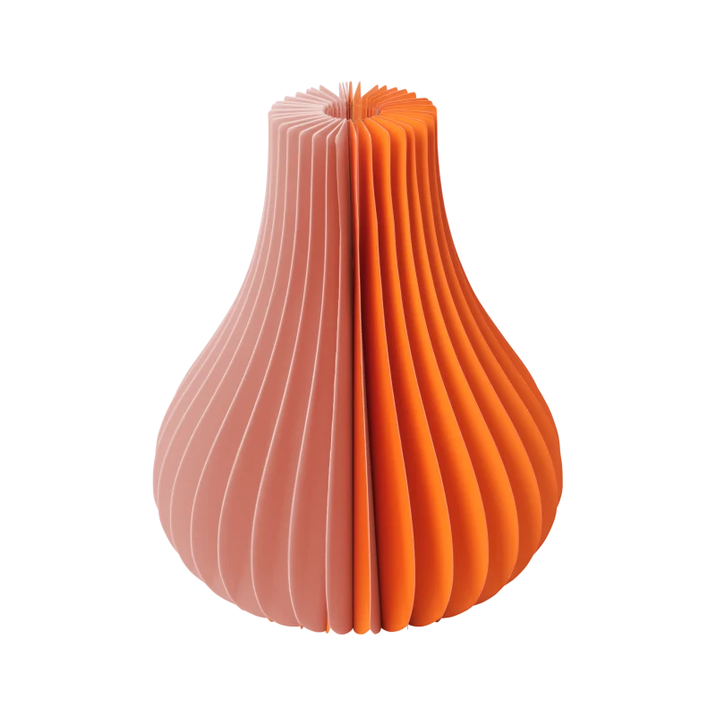 Vase en papier YUKI - orange