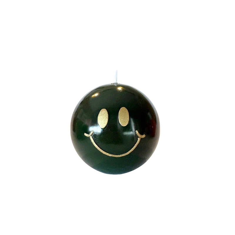 Bougie Smiley - vert foncé