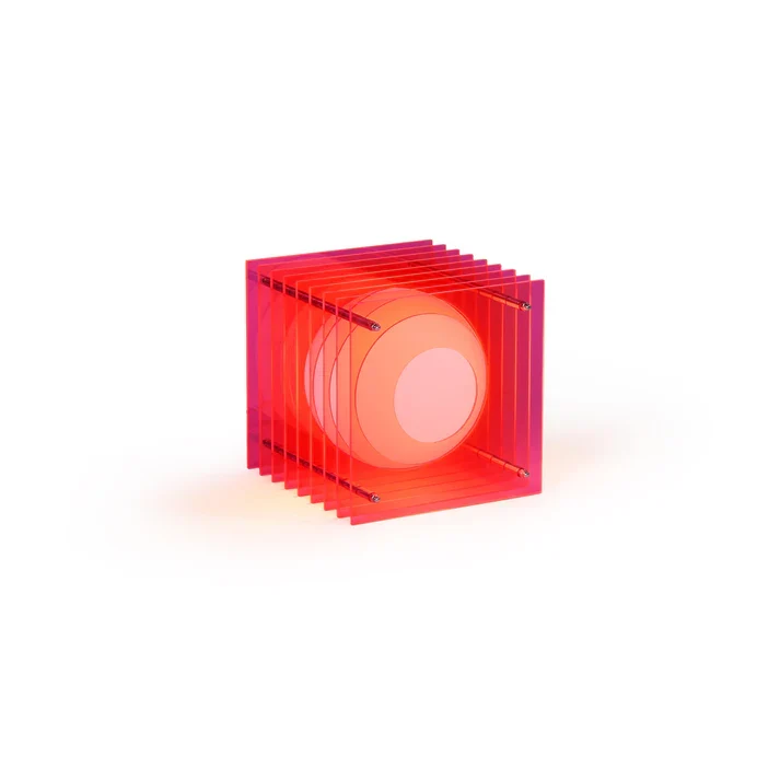 Lampe LOP - Small Square - rose