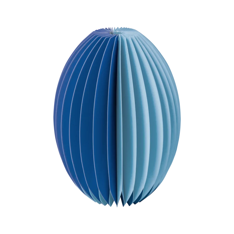 Vase en papier YUKI - bleu