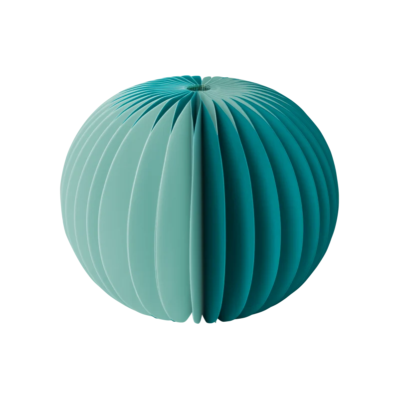 Vase en papier YUKI - pétrole