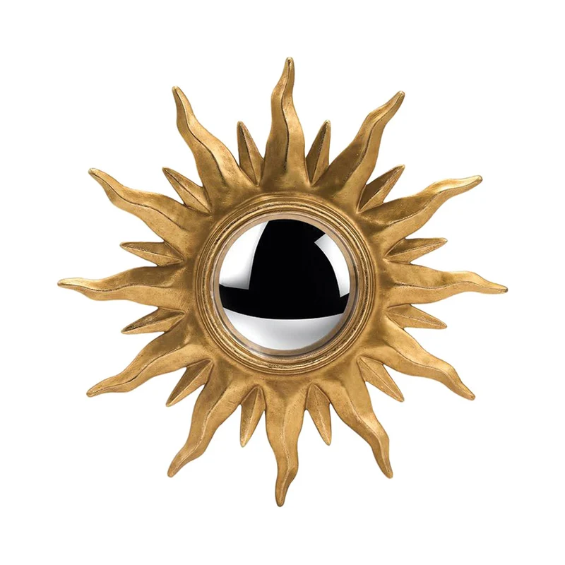 Miroir SOLEIL œil de sorciere doré