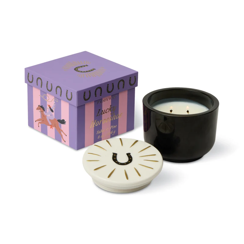 Bougie CHARMED - verre noir / FER A CHEVAL