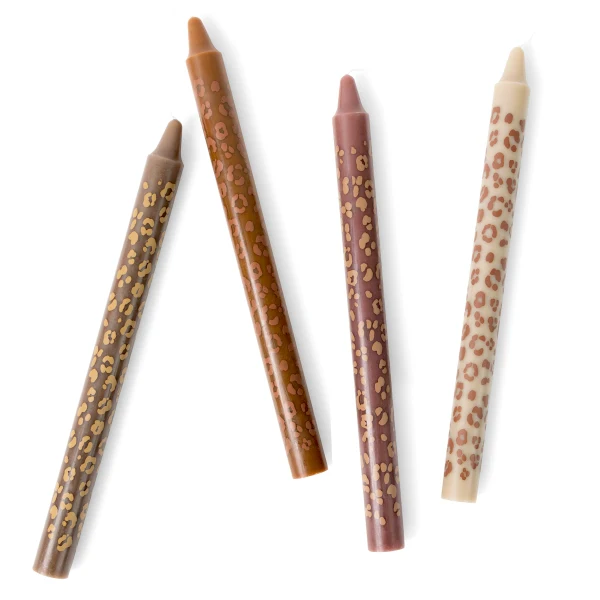 Bougies imprimé WILD ROMANCE (set de 4)