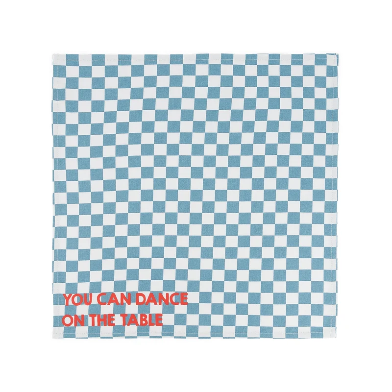 Serviette JOSEPHINE - damier bleu