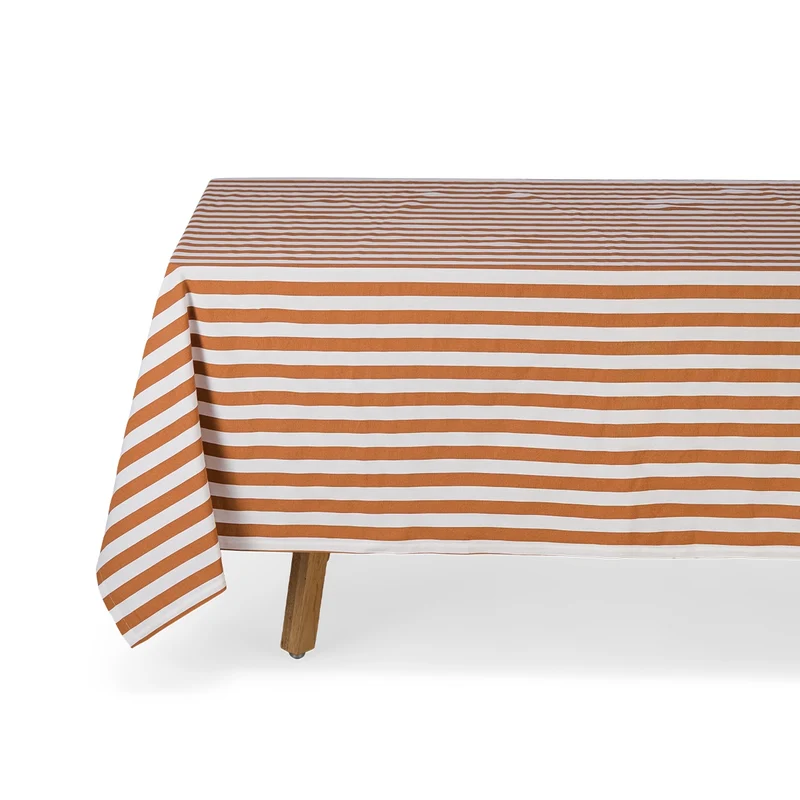 Nappe à rayures ZOE - pecan