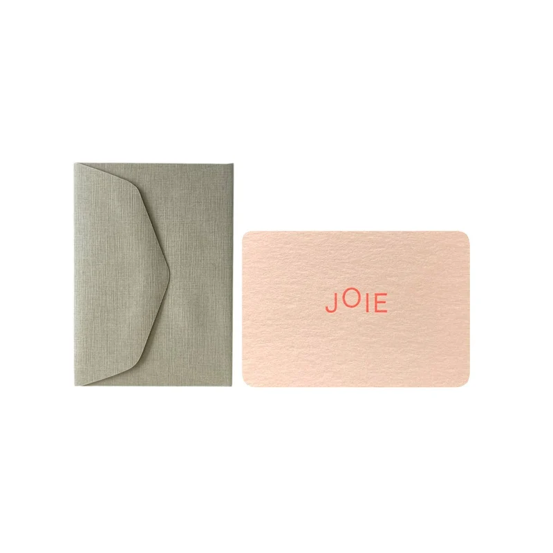 Mini carte et enveloppe – JOIE