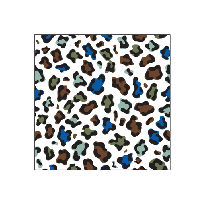 Serviettes en papier motif léopard coloré