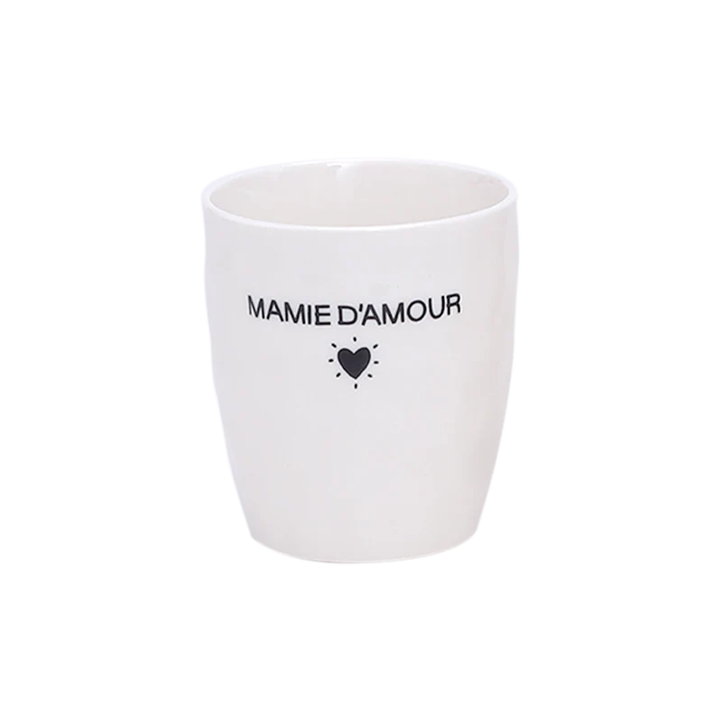 Tasse à message & coeur noir