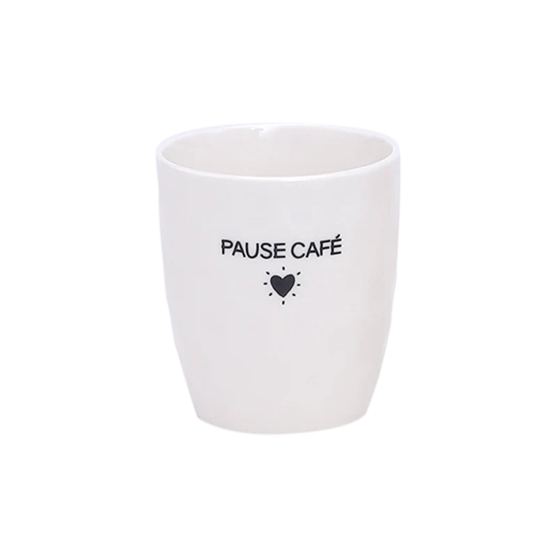 Tasse à message & coeur noir