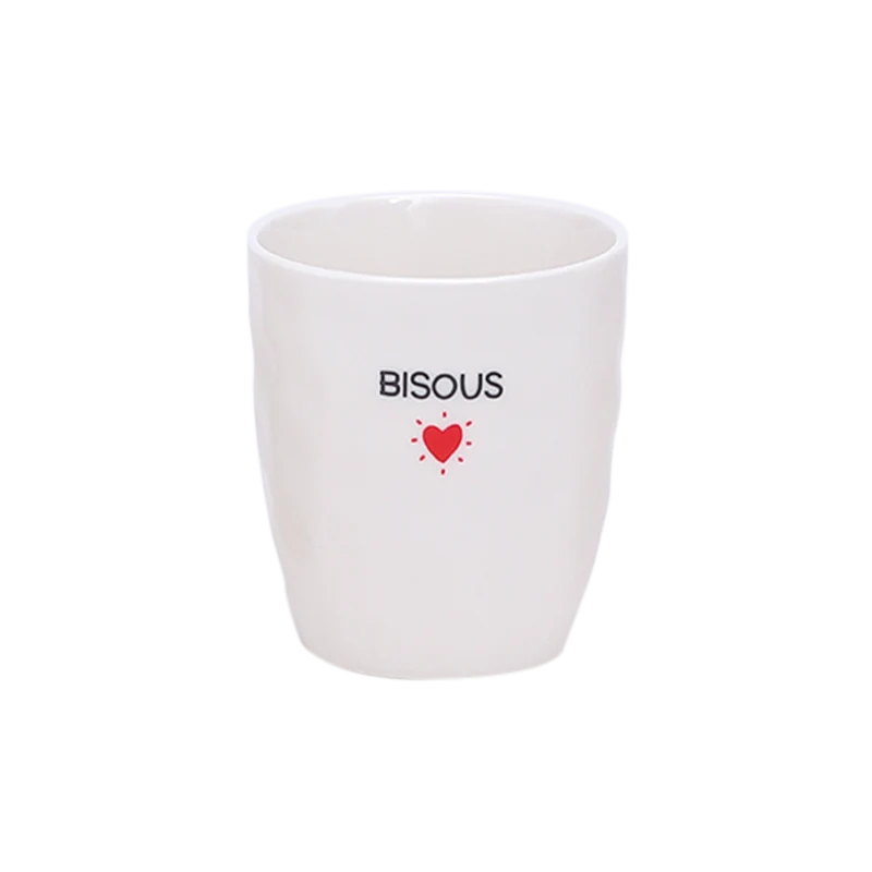 Tasse à message & coeur rouge