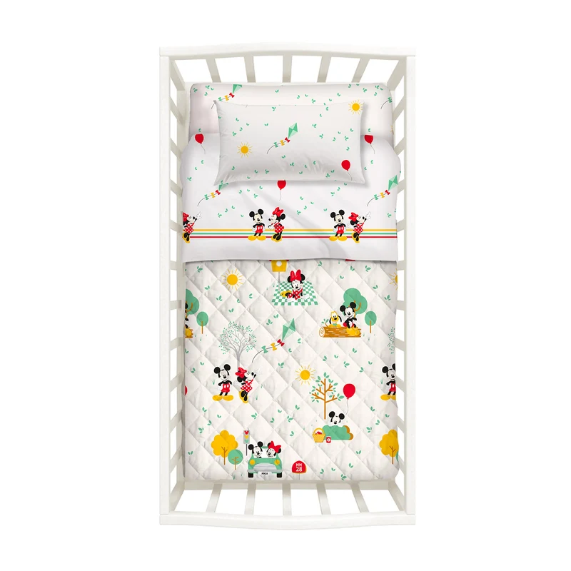 Coordinato Copriletto in Cotone Minnie&Mickey Disney Ragazzo