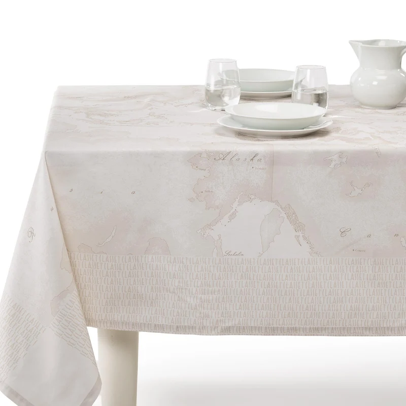 Tovaglia geo white in Cotone