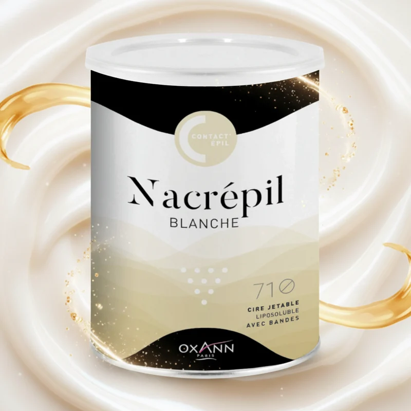 Cire Nacrépil blanche avec bandes Pot 800g
