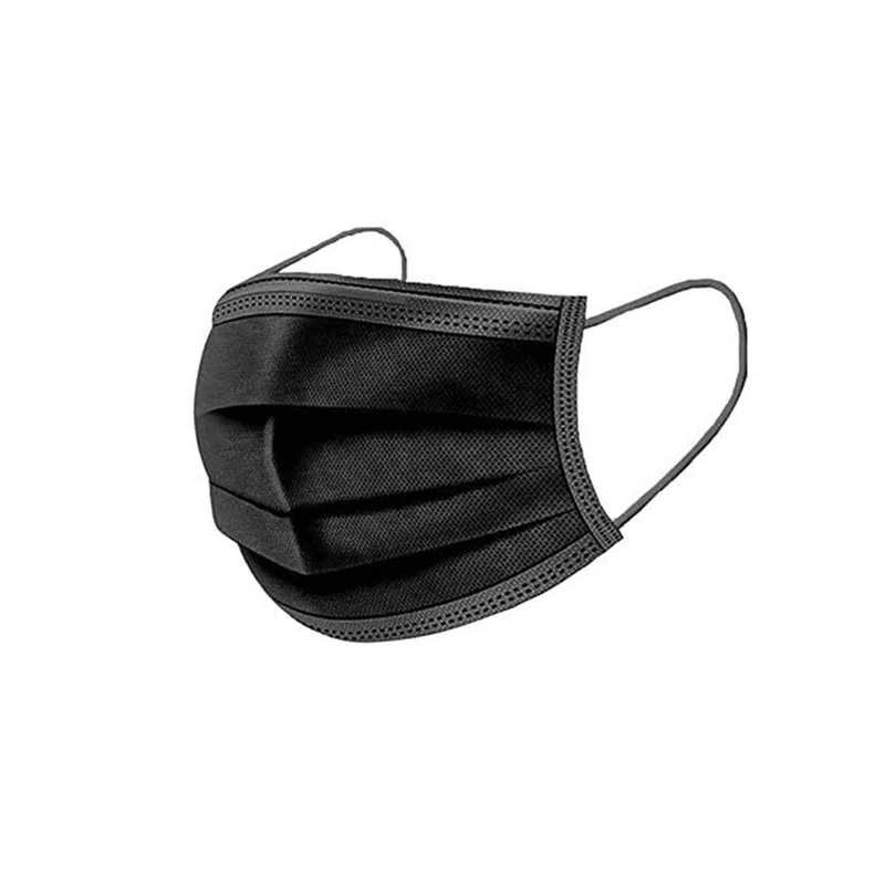 Masque noir 3 plis type IIR - 50PC