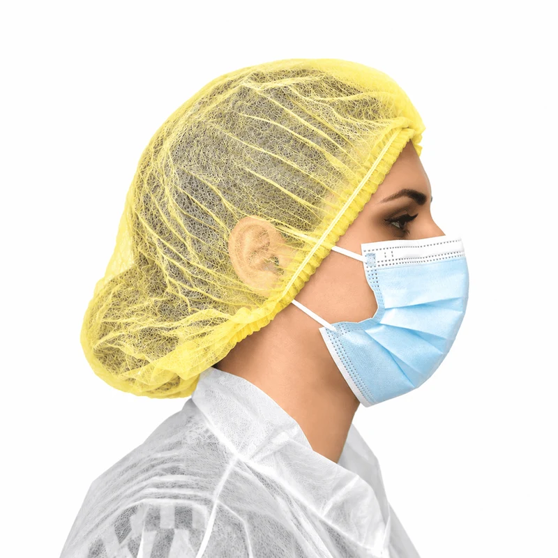 Charlotte pour cheveux jetable jaune (100pc)