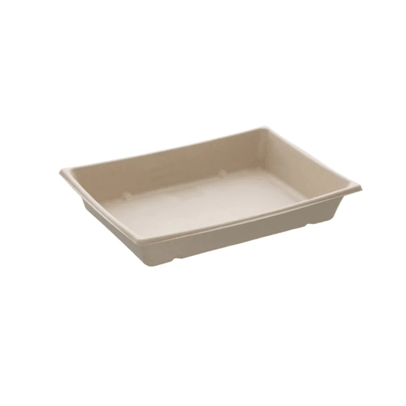 Barquette rectangulaire 750ml en Pulpe sans couvercles (6X50pc) - SABERT