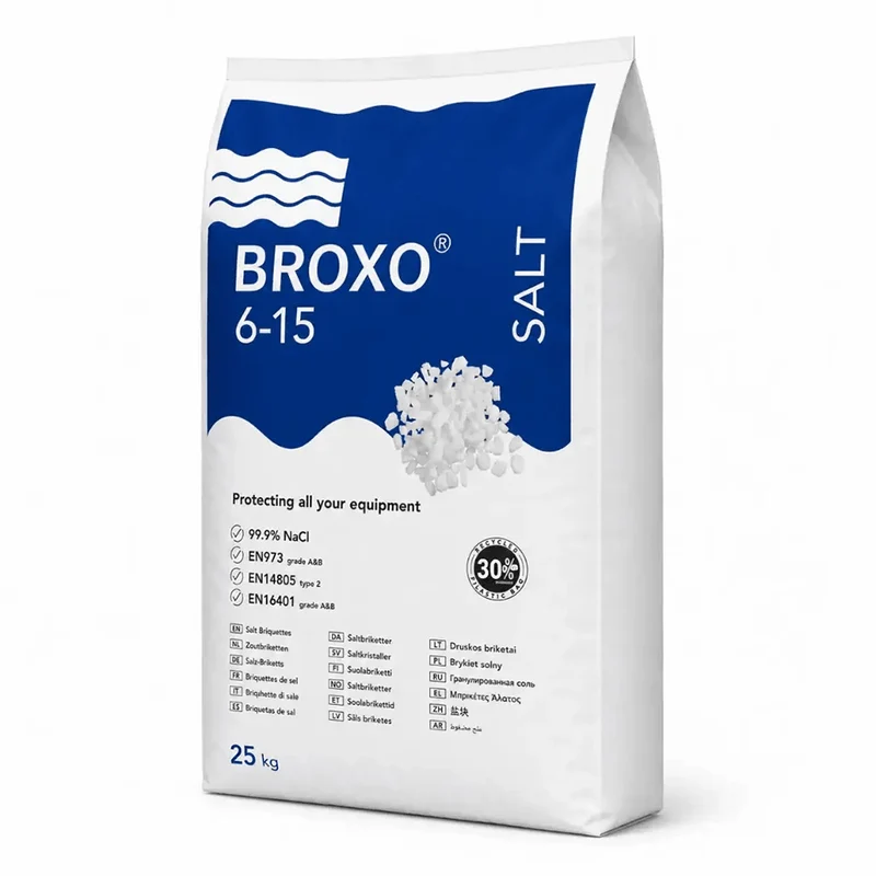 Sel adoucisseur en cristaux 25Kg - Broxo