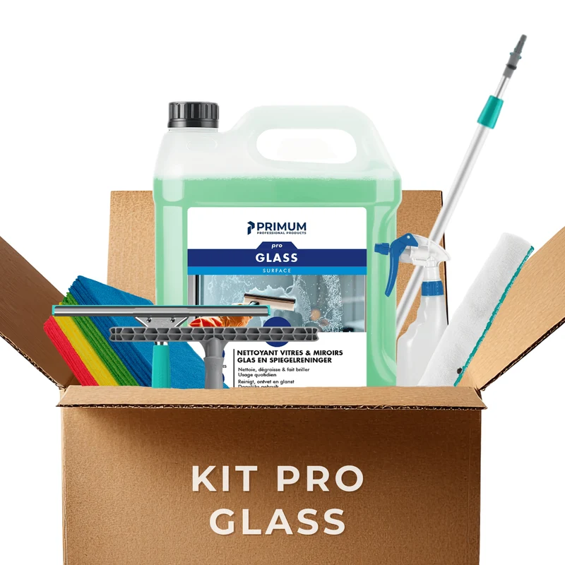 KIT PRO GLASS - matériel de nettoyage vitres complet